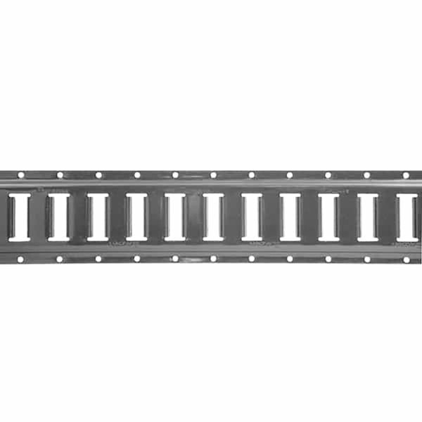 steel e-track assembly front view